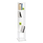 Libreria Freestanding a Colonna in Cristallo Acrilico Trasparente - Corrige Viadurini