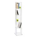 Libreria Freestanding a Colonna in Cristallo Acrilico Trasparente - Corrige