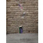 Libreria Freestanding a Colonna in Cristallo Acrilico Trasparente - Corrige Viadurini
