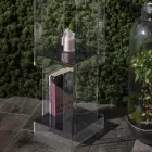 Libreria Freestanding in Cristallo Acrilico Trasparente o Fumè - Icaria Viadurini