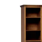 Libreria in Ciliegio Patinato e con 6 Vani a Giorno Made in Italy - Camene Viadurini