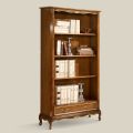 Libreria in Legno Noce Stile Classico con Cassetto Made in Italy - Ronald
