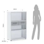Libreria in Legno Rivestito Melaminico in Diverse Misure - Stagno Viadurini