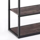 Libreria in Metallo e Piani in Legno - Piombo Viadurini