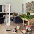 Libreria Moderna da Terra con Scaffali in Metallo Bianco Made in Italy – Bolivia