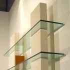 Libreria modulare in pietra e cristallo dal design moderno Poplia Viadurini
