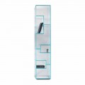 Libreria a Colonna in Vetro Extrachiaro o Fumè da Salotto Made in Italy - Linzy