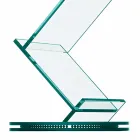 Libreria Verticale in Vetro Trasparente da Soggiorno Freestanding - Brugo Viadurini