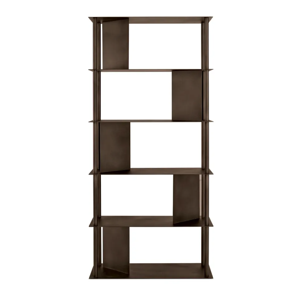 Libreria Verticale Realizzata in Metallo Verniciato Made in Italy - Filiberta Viadurini
