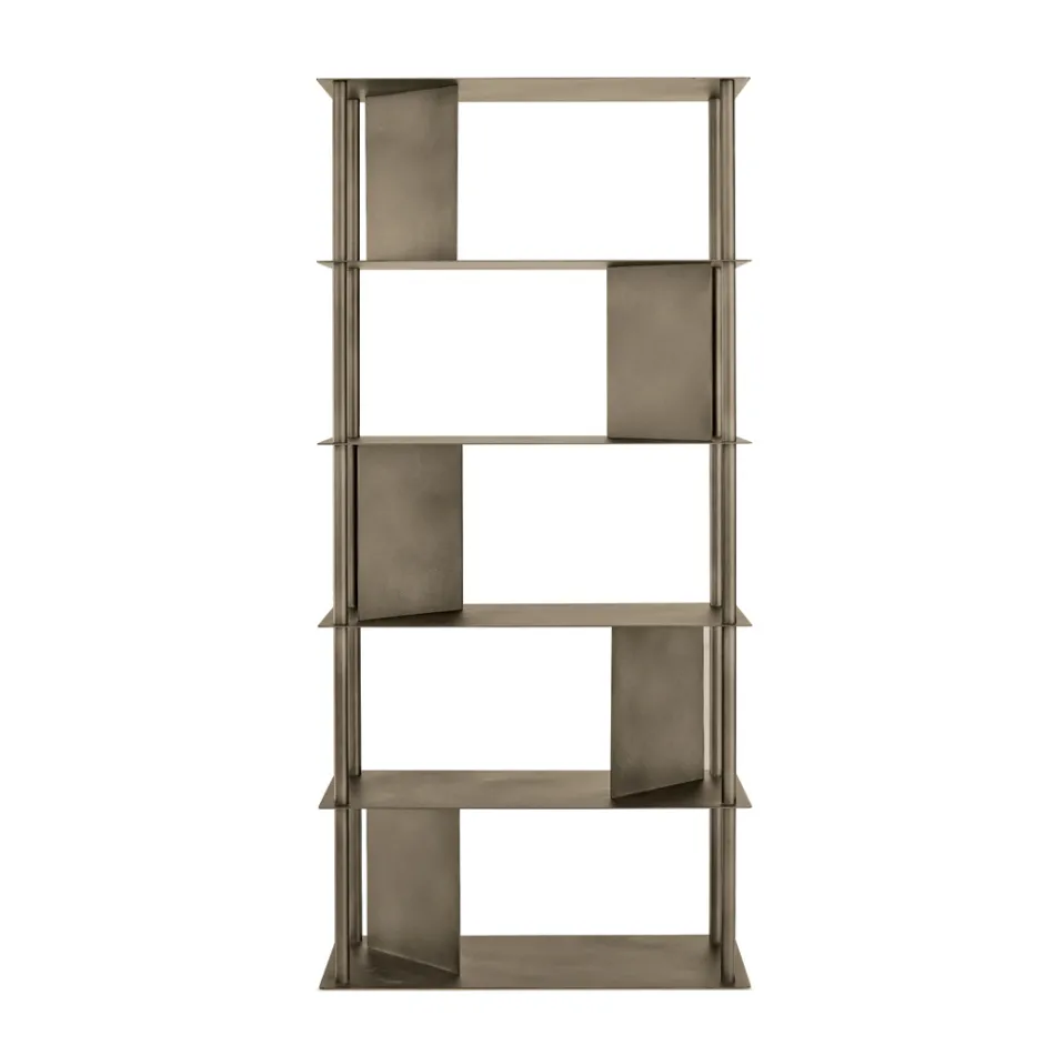 Libreria Verticale Realizzata in Metallo Verniciato Made in Italy - Filiberta Viadurini