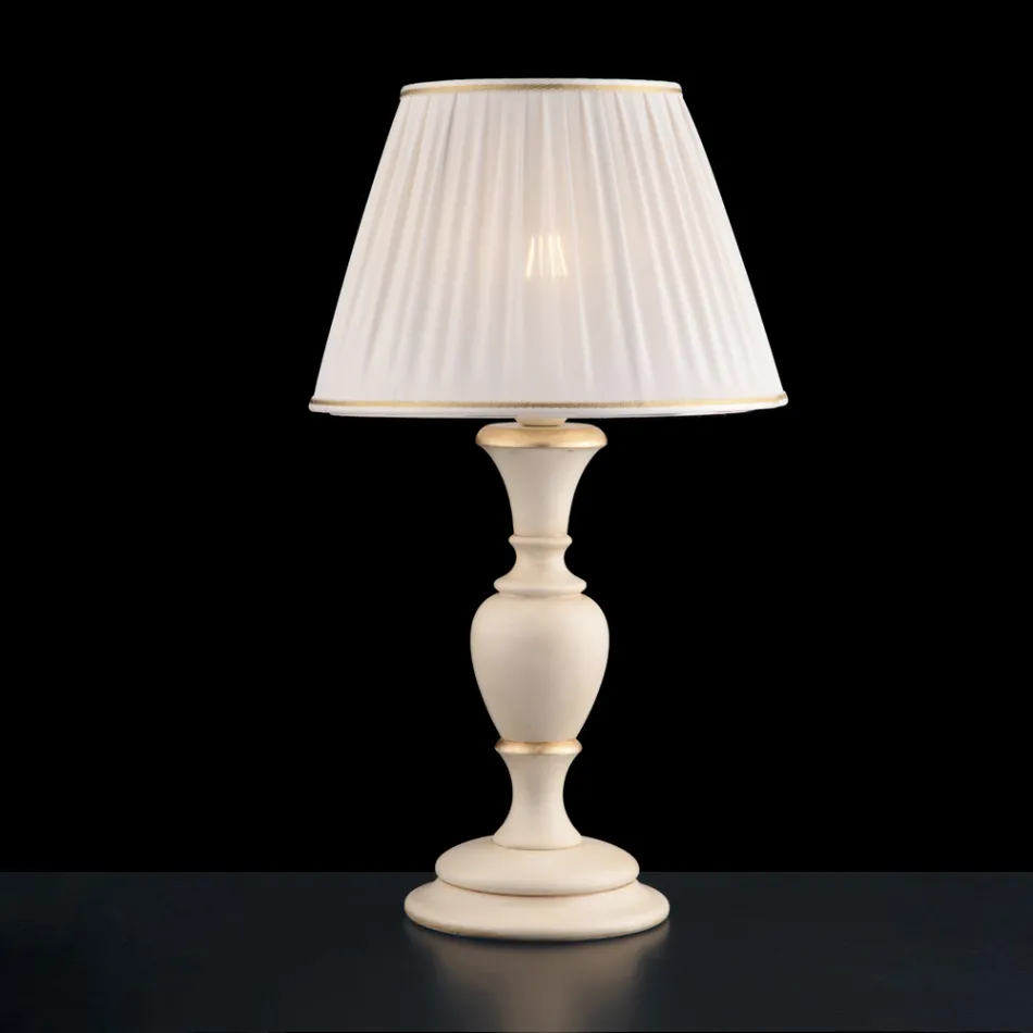 Lume in Legno con Paralume  Made in Italy per Arredare L’interno - Firenze Viadurini