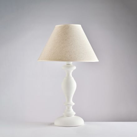 Lume in Legno con Paralume  Made in Italy per Arredare L’interno - Toscana Viadurini
