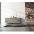 Madia 4 Ante in Mdf Laccato Fango con Bassorilievo Made in Italy - Lolla Viadurini
