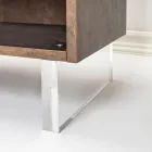 Madia con 2 Ante e 2 Vani a Giorno Laterali in Melaminico Made in Italy - Mouse Viadurini
