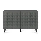 Madia con 2 Ante in MDF Rivestito in PVC Laccato Made in Italy - Dorotea Viadurini