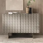 Madia con 2 Ante in MDF Rivestito in PVC Laccato Made in Italy - Dorotea Viadurini
