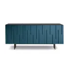 Madia con 3 Ante con Apertura Push Pull in MDF Made in Italy - Fabrizia Viadurini
