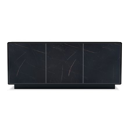 Madia con 3 Ante e Struttura Laccata e Laminata Made in Italy - Ferrara Viadurini