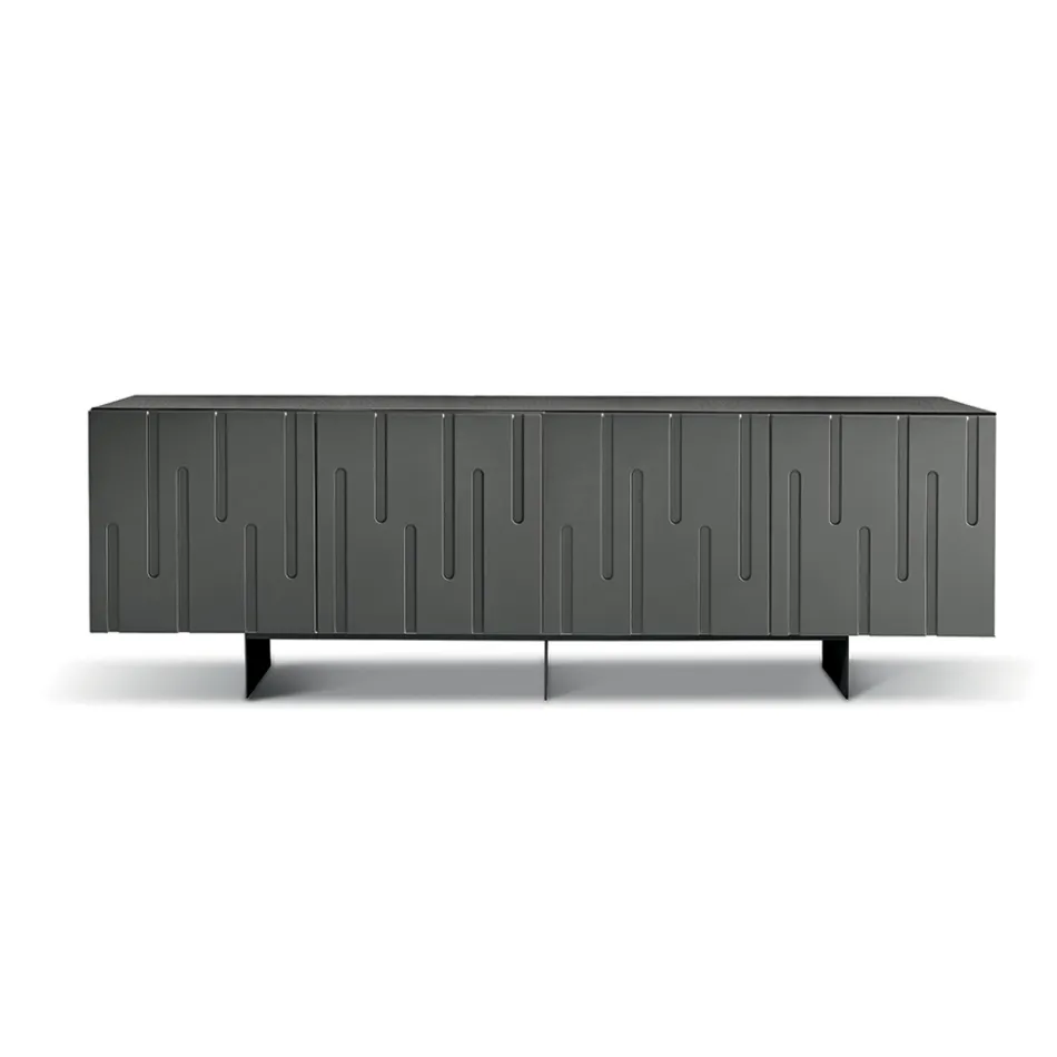 Madia con 4 Ante con Apertura Push Pull in MDF Made in Italy - Fabrizia Viadurini