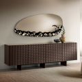 Madia con 4 Ante in MDF Rivestito in PVC Laccato Made in Italy - Dorotea