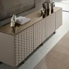 Madia con 4 Ante in MDF Rivestito in PVC Laccato Made in Italy - Dorotea Viadurini