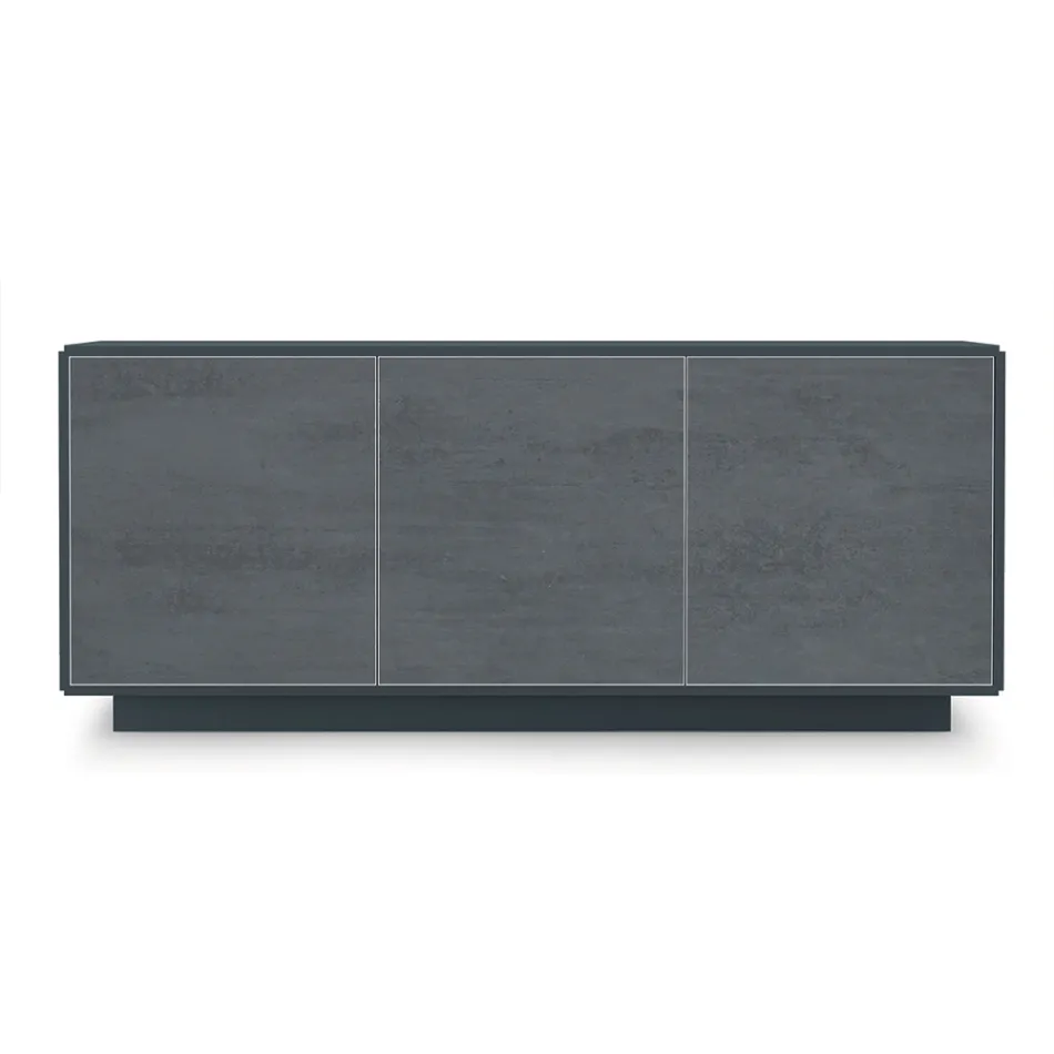 Madia con Ante in Laminato HPL Effetto Pietra Made in Italy - Fiorenza Viadurini