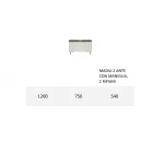 Madia con Scocca e Ante in Mdf Base a 4 Piedi Made in Italy - Corallo Viadurini