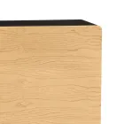 Madia da Salotto con 2 o 3 Ante in Finitura Frassino Naturale Made in Italy - Zehra Viadurini
