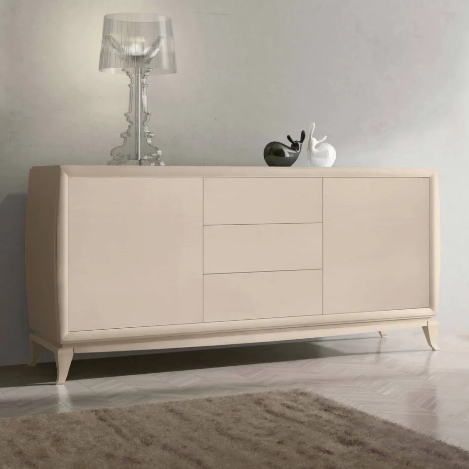 Madia da Soggiorno con 2 Ante e 3 Cassetti Made in Italy - Talinea Viadurini