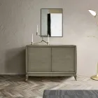 Madia da Soggiorno con 2 Ante in Finitura Fumo Made in Italy - Olenna Viadurini