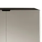 Madia da Soggiorno con 2 Ante in Finitura Nichel Made in Italy - Ulles Viadurini