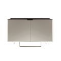 Madia da Soggiorno con 2 Ante in Finitura Nichel Made in Italy - Ulles