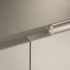 Madia da Soggiorno con 3 Ante in Finitura Nichel Made in Italy - Foglio Viadurini