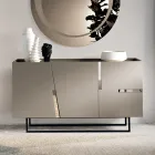 Madia da Soggiorno con 3 Ante in MDF Laccato Made in Italy - Elena Viadurini