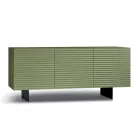 Madia da Soggiorno con 3 Ante in MDF Rivestito in PVC Laccato Made in Italy - Desideria Viadurini