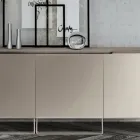 Madia da Soggiorno con 4 Ante in Diverse Finiture Made in Italy - Heidi Viadurini