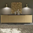 Madia da Soggiorno con 4 Ante in Diverse Finiture Made in Italy - Heidi Viadurini