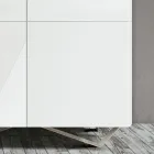 Madia da Soggiorno con 4 Ante in Finitura White Glass Made in Italy - Eline Viadurini