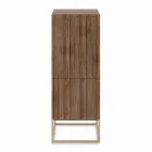Madia da Soggiorno in Legno di Abete Impiallacciato Made in Italy - Salerno Viadurini