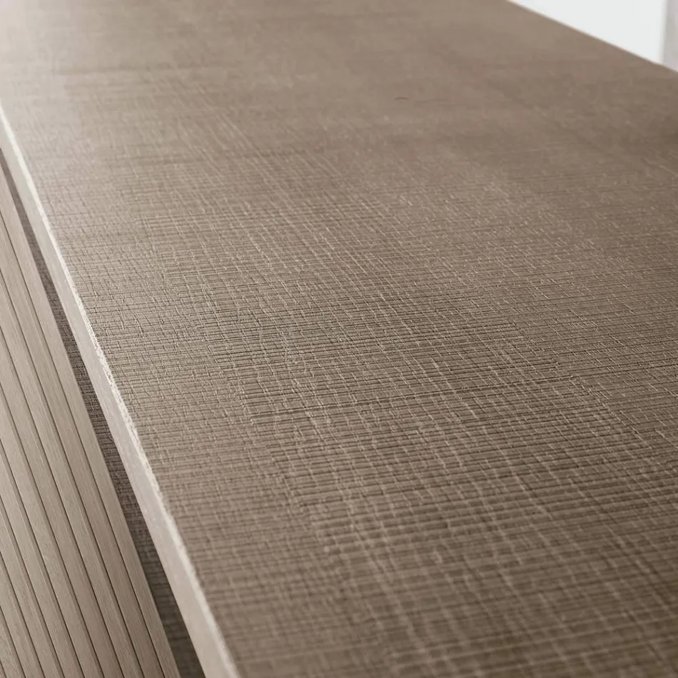 Madia da Soggiorno in Legno Finitura Fumo con Ante Made in Italy - Ramisia Viadurini