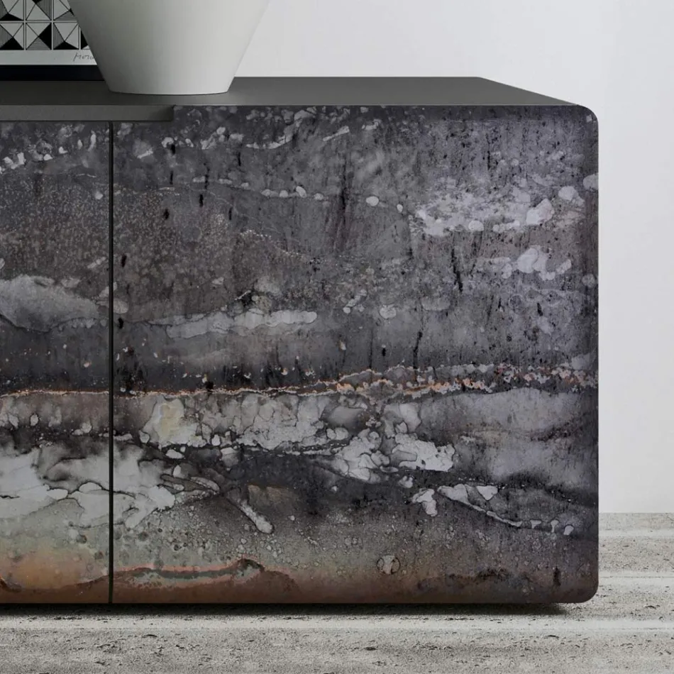 Madia da Zona Living con 3 Ante in Diverse Finiture Made in Italy - Ole Viadurini