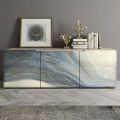 Madia da Zona Living con 3 Ante in Diverse Finiture Made in Italy - Ole