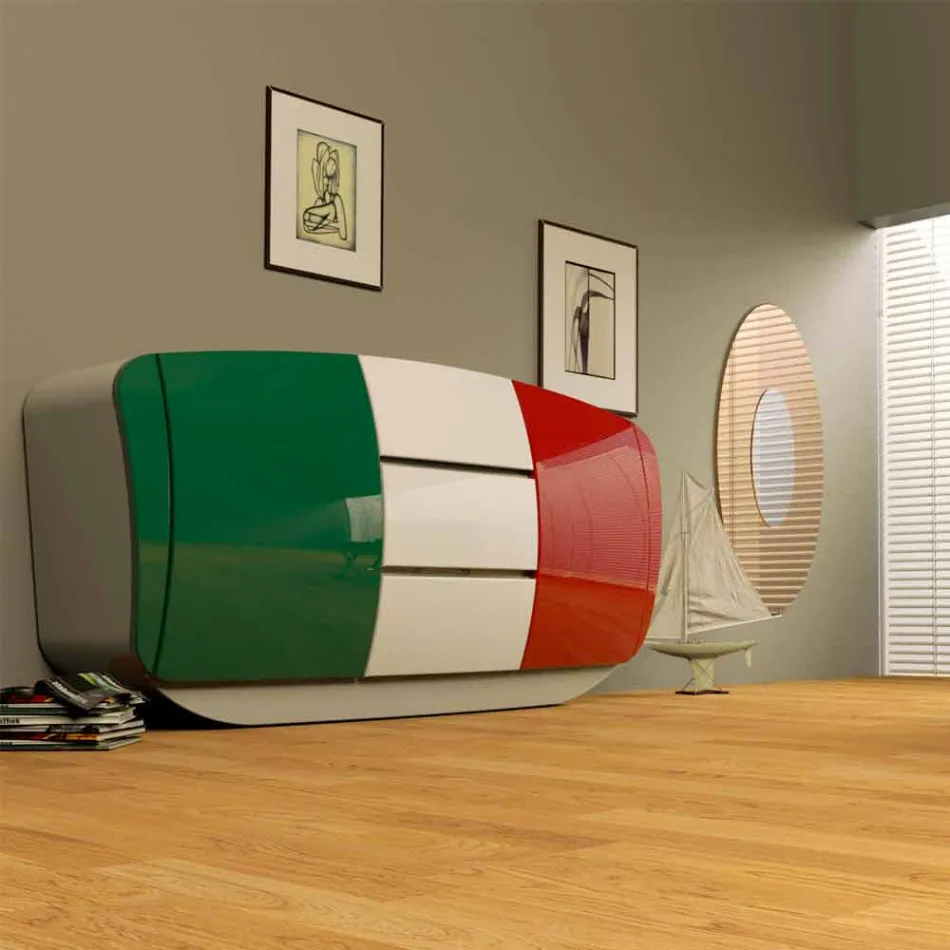 Madia design moderno realizzata interamente in Italia Boom Viadurini