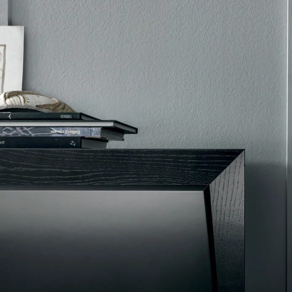 Madia in Legno 3 Ante con Bordo Inclinato e Piano in Ceramica - Mondolfo Viadurini