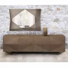 Madia in Legno a 2 o 4 Ante con Ripiani in Cristallo Made in Italy - Gardena Viadurini