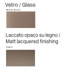 Madia in Legno Curvo Laccato con Ante in Vetro Bronzo Made in Italy - Lyra Viadurini