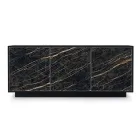 Madia in Legno Laccato con 2 o 3 Ante in Ceramica Made in Italy - Fiorenza Viadurini