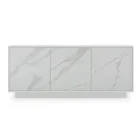 Madia in Legno Laccato con 2 o 3 Ante in Ceramica Made in Italy - Fiorenza Viadurini