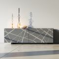 Madia in Mdf Laccato Fango Opaco con Base a Zoccolo Made in Italy - Arise