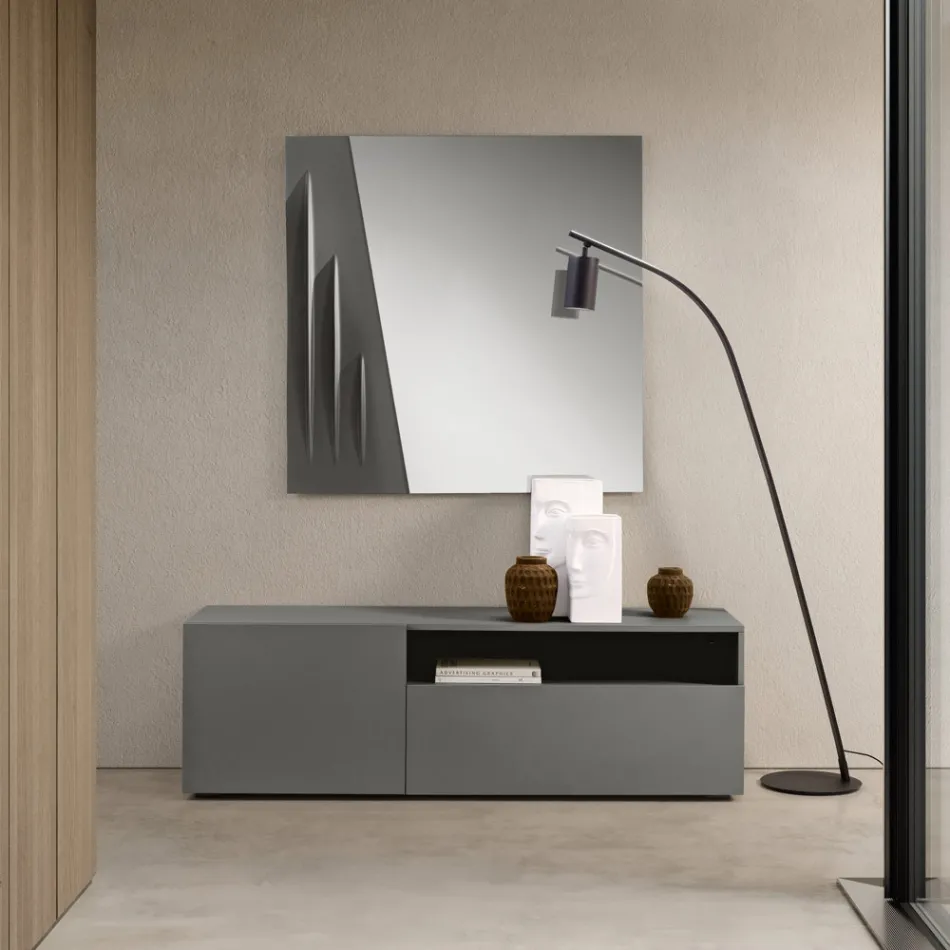 Madia in Nobilitato da Terra dal Design Lineare Made in Italy - Miral Viadurini